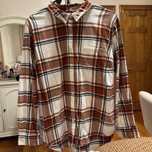 Plaid Button-Up Shirt